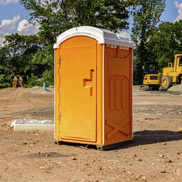 how often are the portable restrooms cleaned and serviced during a rental period in May ID